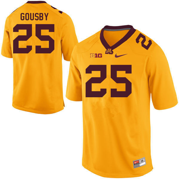 Men #25 Aidan Gousby Minnesota Golden Gophers College Football Jerseys Sale-Gold